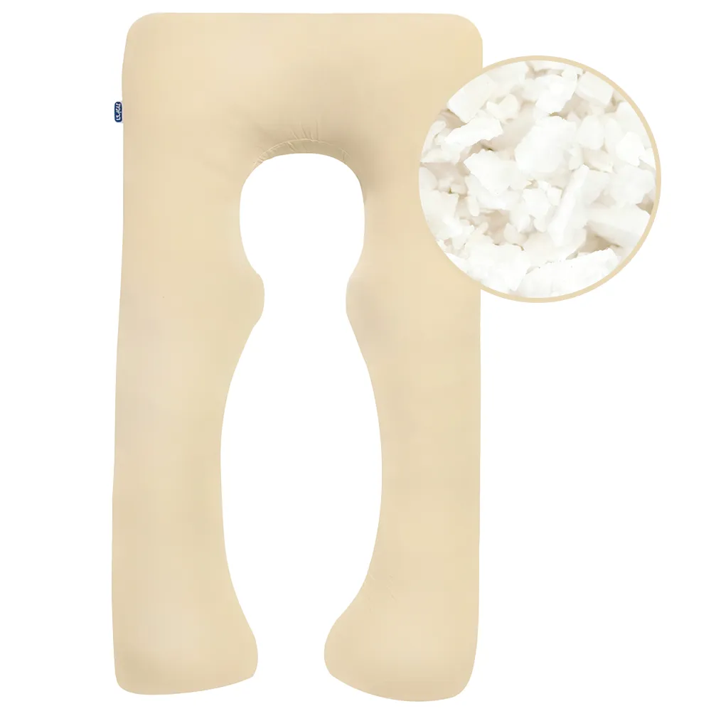 כרית הריון והנקה ויסקו בצבע קרם בז׳